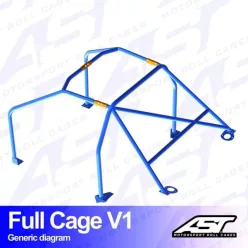   Roll Cage Renault Megane (Phase 1) 3-doors Coupe FULL CAGE V1