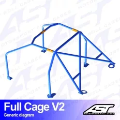   Roll Cage Renault Megane (Phase 2) 3-doors Hatchback FULL CAGE V2