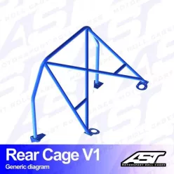   Roll Bar Renault Megane (Phase 3) 3-doors Hatchback REAR CAGE V1