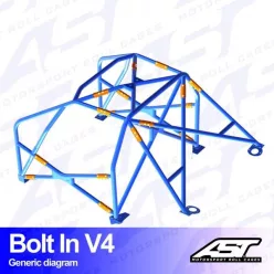 Roll Cage SEAT Arosa (6H) 3-doors Hatchback BOLT IN V4