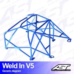 Roll Cage SEAT Ibiza (6J) 3-doors Hatchback WELD IN V5