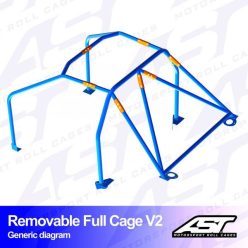   Roll Cage SUBARU BRZ (ZC6) 2-doors Coupe REMOVABLE FULL CAGE V2