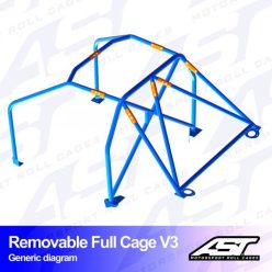   Roll Cage SUBARU BRZ (ZC6) 2-doors Coupe REMOVABLE FULL CAGE V3