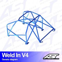 Roll Cage VOLVO 240 4-door Sedan WELD IN V4