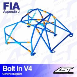 Roll Cage VW Polo (6R) 3-doors Hatchback BOLT IN V4