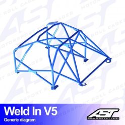 Roll Cage BMW (F30) 3-Series 4-doors Sedan RWD WELD IN V5