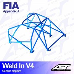   Roll Cage PORSCHE 914 (1964-1976) 2-doors Targa RWD WELD IN V4