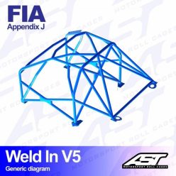   Roll Cage PORSCHE 914 (1964-1976) 2-doors Targa RWD WELD IN V5