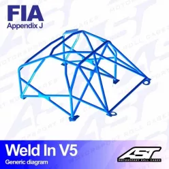   Roll Cage RENAULT Clio (Phase 4) 5-doors Hatchback WELD IN V5