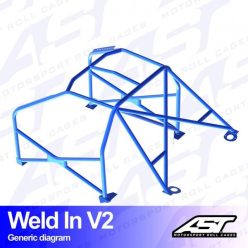 Roll Cage VOLVO 745 5-door Wagon WELD IN V2