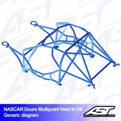   Roll Cage BMW (E36) 3-Series 3-doors Compact RWD MULTIPOINT WELD IN V4 NASCAR-door