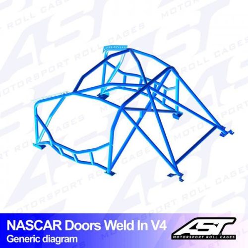 Roll Cage NISSAN Silvia (S14) 2-doors Coupe WELD IN V4 NASCAR-door