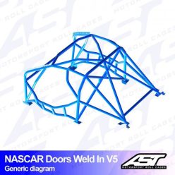   Roll Cage NISSAN Silvia (S15) 2-doors Coupe WELD IN V5 NASCAR-door