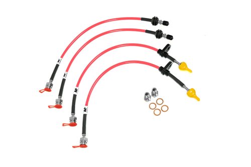 Audi S5 3.0T FSI (B8 Chassis) Brake Lines-Colour Black Colour Red - Solid