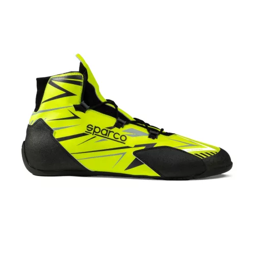 Sparco K-Rapid Laces 2025 FIA Karting Shoe – Fluorescent Yellow/Black – Size 39