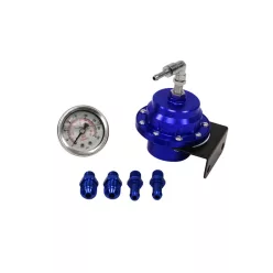   TurboWorks Fuel pressure regulator Racing AN6 with gauge Blue