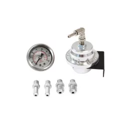   TurboWorks Fuel pressure regulator Racing AN6 with gauge Silver