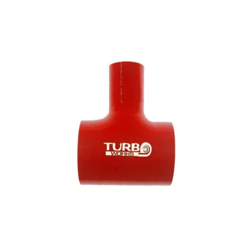 Silicone Hose T-Piece ID=9mm  TurboWorks 63mm, Red