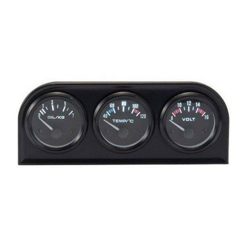 KET CLASSIC 3in1 Gauge - 52MM - Volt + Water Temperature + Oil Pressure Meter