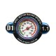 D1Spec Radiator cap with thermometer 15mm 1.1 Bar Blue