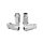 Wheel lug nuts JBR 50mm M12 x1,5 Silver
