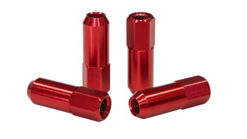 Wheel lug nuts JBR 60mm M12 x1,25 Red