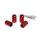 Wheel lug nut M12x1,25 L:32mm Red