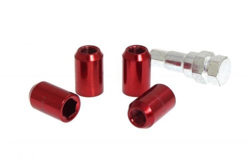 Wheel lug nut M12x1,25 L:32mm Red