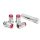Forged wheel lug nuts D1Spec Stal 12x1,5 Silver/Red