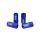Wheel lug nuts D1Spec Replica HEX M12x1,25 Blue