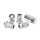 Wheel lug nuts D1Spec Replica 40mm M12x1,5 Silver