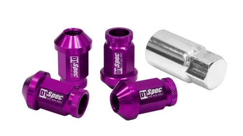 Wheel lug nuts D1Spec Replica 40mm M12x1,25 Purple
