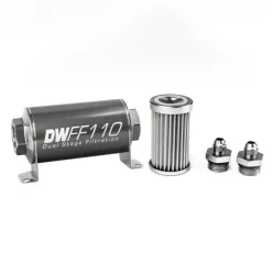   DeatschWerks Universal in-line fuel filter 5 micron AN6 110mm