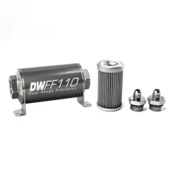   DeatschWerks Universal in-line fuel filter 40 micron AN6 110mm