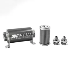   DeatschWerks Universal in-line fuel filter 100 micron AN6 110mm