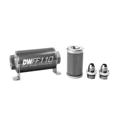   DeatschWerks Universal in-line fuel filter 100 micron AN8 110mm