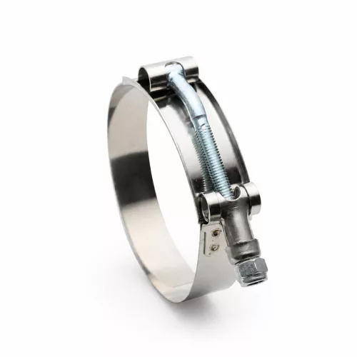 Stainless steel T-bolt clamp for silicone hose 54-62 mm