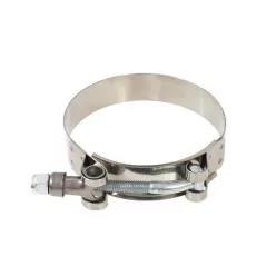 Stainless steel T-bolt hose clamp 60–67 mm