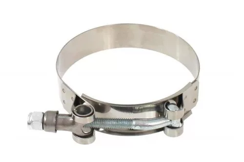 Stainless steel T-bolt hose clamp 60–67 mm