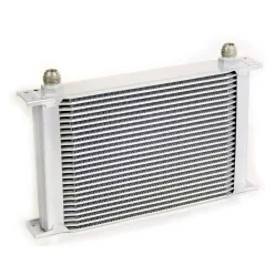   25-Row British Style Aluminum Oil Cooler Radiator – AN10, Silver