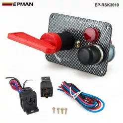   Switch panel with start button + and battery switch - Carbon style