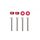 Universal Screw M6x1.0 45mm JDM Red