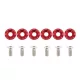 Decorative screws M8x1.25 15mm D1 Red