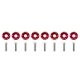Universal screws M6x1.0 15mm SLIDE Red