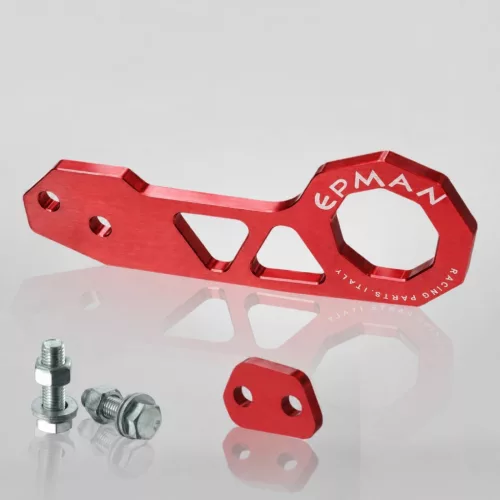 EPMAN Universal Rear Aluminum Tow Hook Red