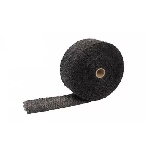 EPMAN Black Exhaust Heat Wrap Tape, 2" × 10 m – with stainless ties
