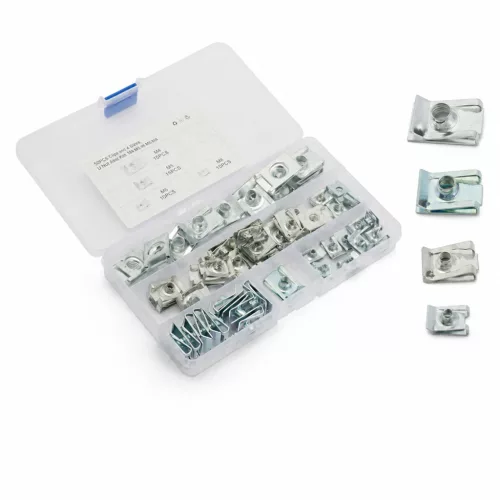 EPMAN 50pc U-Nut and Spire Clip Kit – M4/M5/M6/M8