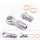 Stainless Steel M12x1.5 AN6 Banjo Bolt Kit with 12mm Bore (Universal Brake System Adapter)