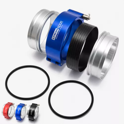Epman 2.0-Inch 51 mm Blue Intercooler Quick-Release Clamp Kit with Locking Pin