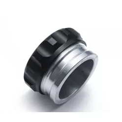   EPMAN weld-on aluminum fuel filler neck, black, 2.5" (63.5mm)
